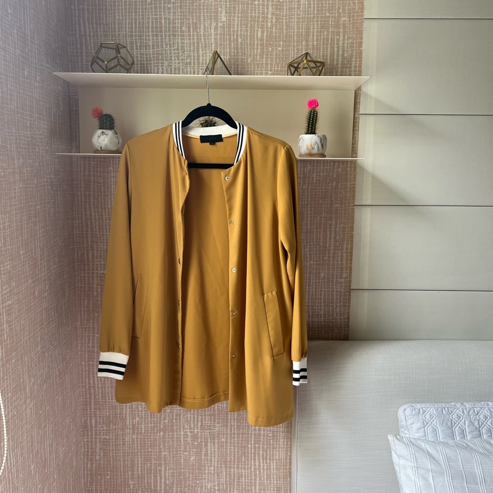 Mustard long cardigan sweater